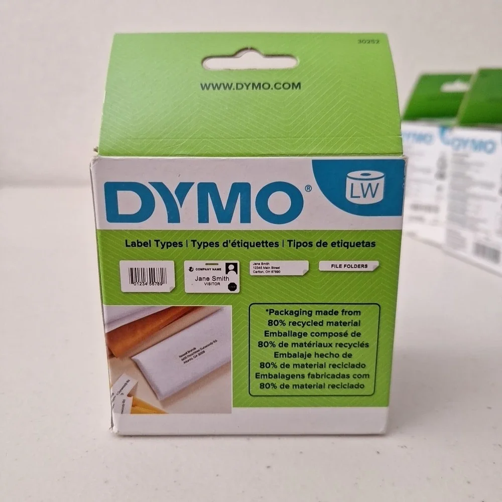 DYMO LabelWriter LW White Address Labels 1 1/8 in x 3 1/2 in NEW IN BOX Set Of 6